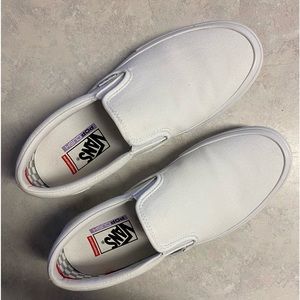 White Vans Pro Cush Slip-ons Women’s 10.5/Men’s 9